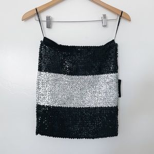 Sequins mini pencil skirt